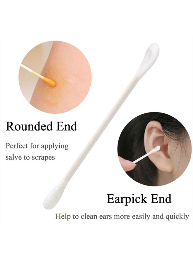 Sppry Cotton Swabs - Individually Wrapped Double Tipped Paper Sticks for Ear, Make-up, 100 Count (White, Round/Earpick End) - Image 4