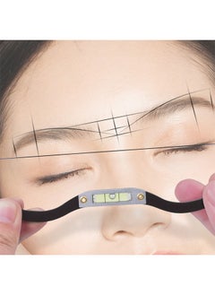 HY Eyebrow Tattoo Ruler, Professional Microblading Line Marker Ruler Eyebrow Ruler Sticker More Symmetrical, Eyebrow Tattoo Positioning Tool Horizontal Ruler, Reuseable Eyebrow Positioning Tool (Black)  - Image 3