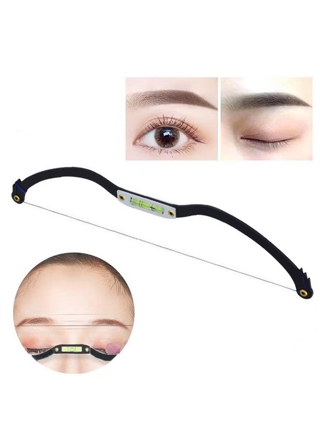 Eyebrow Tattoo Ruler, Professional Microblading Line Marker Ruler Eyebrow Ruler Sticker More Symmetrical, Eyebrow Tattoo Positioning Tool Horizontal Ruler, Reuseable Eyebrow Positioning Tool (Black)