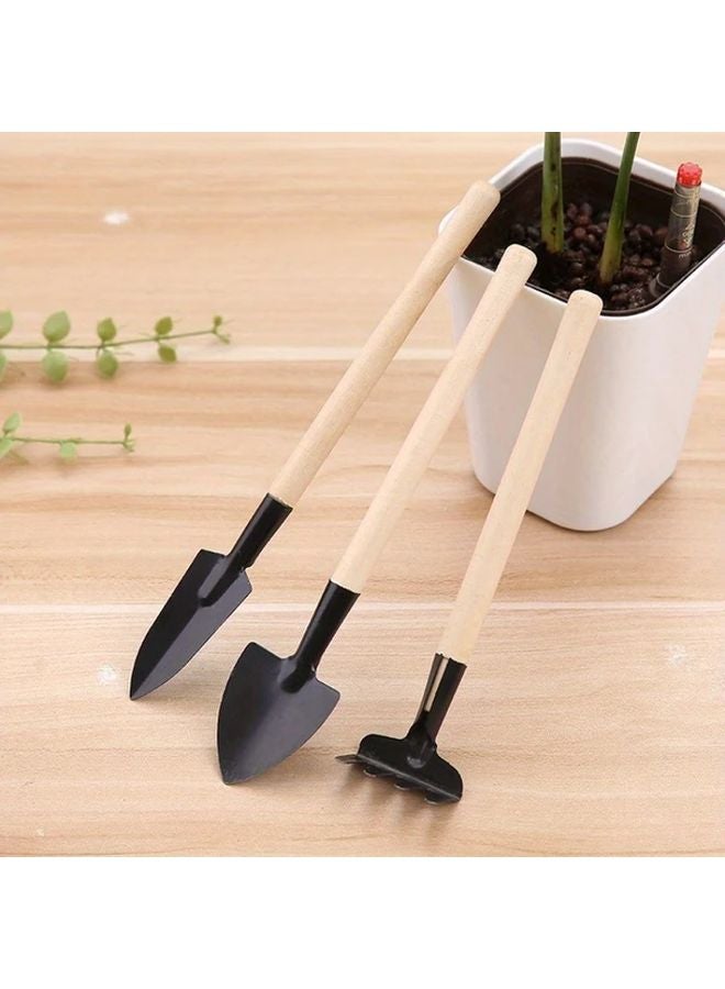 Three Piece Mini Gardening Tool Set Multi Functional Shovel Rake Potting Soil Scoop - Image 2