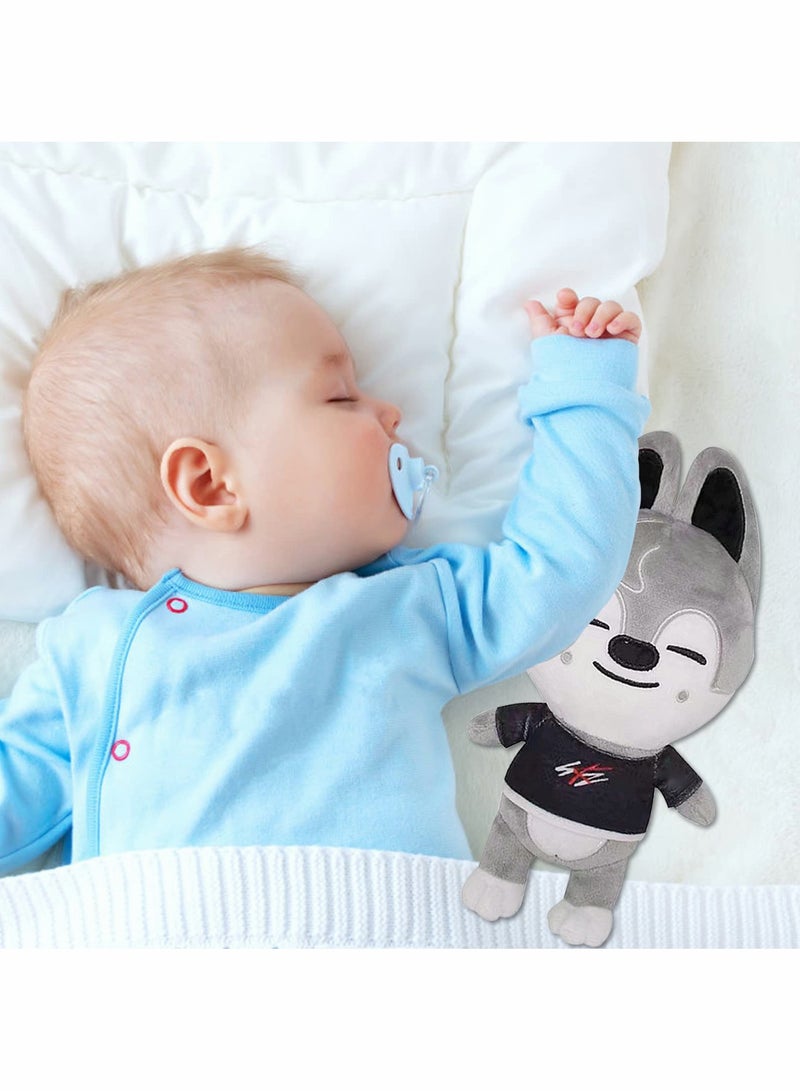 Excefore Plush Toy Stray Kids Stuffed Toy Gray Wolf Stuffed Animals Toy, Soft Plush Doll for Kids Adults Boy Girls Soft Stray Plush Birthday Gifts for Kids - Image 4