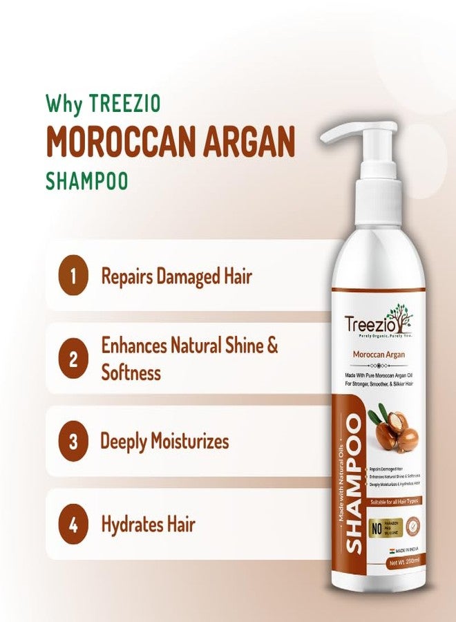 Treezio Moroccan Argan Oil Shampoo for Dry Hair (250ml) | Helps Control Hair Fall, Hair Loss & Promotes Hair Growth | Hair Shampoo for Men and Women | Sulphate and Paraben Free - Image 2