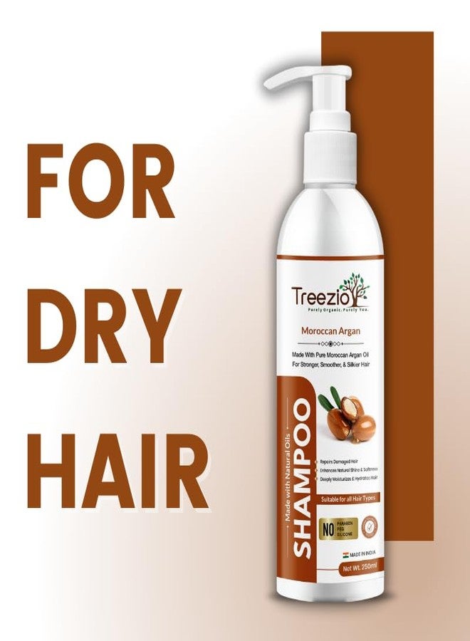 Treezio Moroccan Argan Oil Shampoo for Dry Hair (250ml) | Helps Control Hair Fall, Hair Loss & Promotes Hair Growth | Hair Shampoo for Men and Women | Sulphate and Paraben Free - Image 4