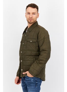 Trespass Men Quilted Bomber Jacket, Khaki Olive  - Image 2