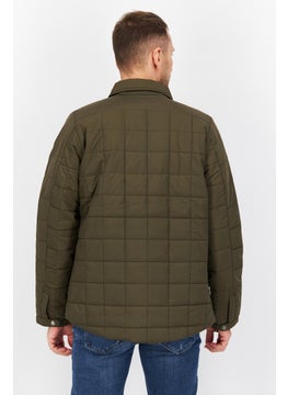Trespass Men Quilted Bomber Jacket, Khaki Olive  - Image 4