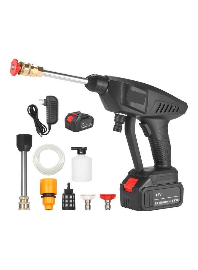15A 30Bar Cordless Handheld Wireless Pressure Washer – Portable High-Pressure Cleaner – Compact Black Design 30x12x25cm – Ideal for Outdoor Cleaning & Car Washing - Image 1