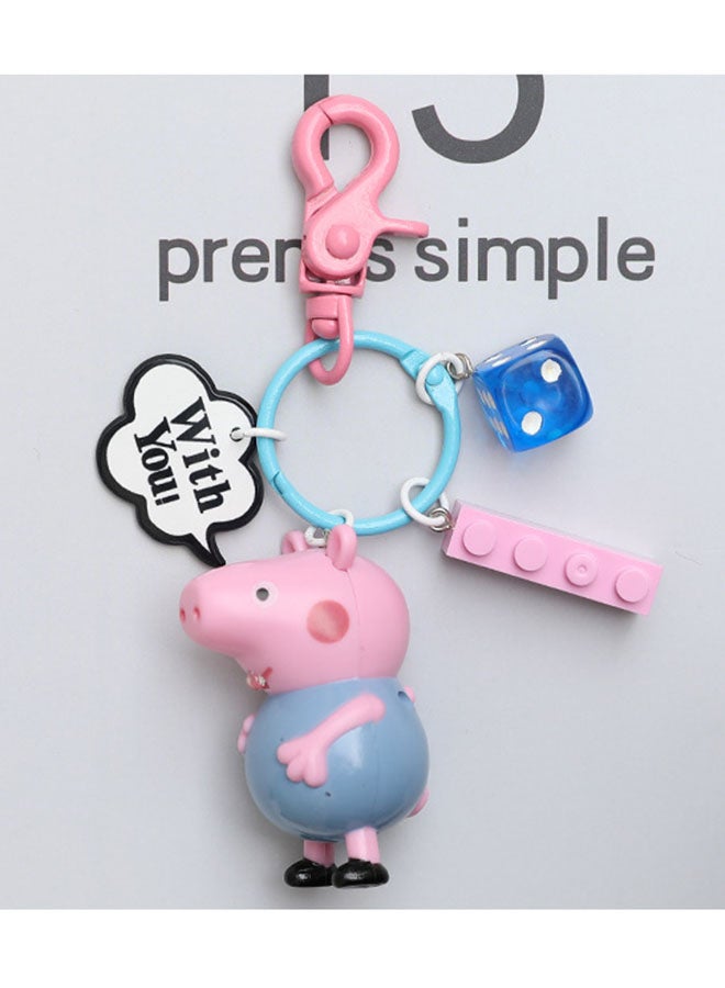 fashionhome Cartoon Themed Key Chain Blue/Pink - Image 2