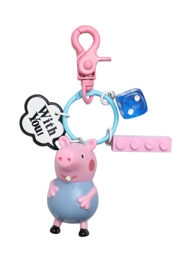 fashionhome Cartoon Themed Key Chain Blue/Pink - Image 1