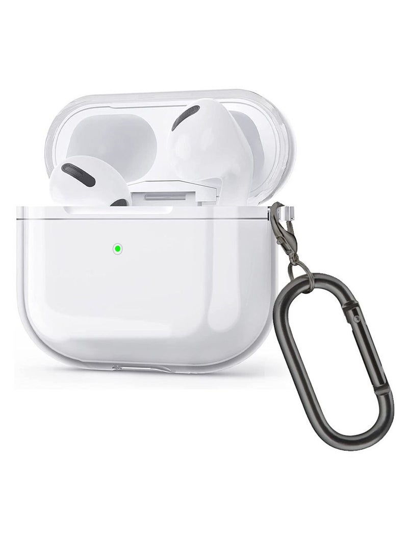 CATANES Wireless Headphone 3 (3rd Generation) Case Clear TPU Flexible Shockproof Cover With Keychain Carabiner - Image 1