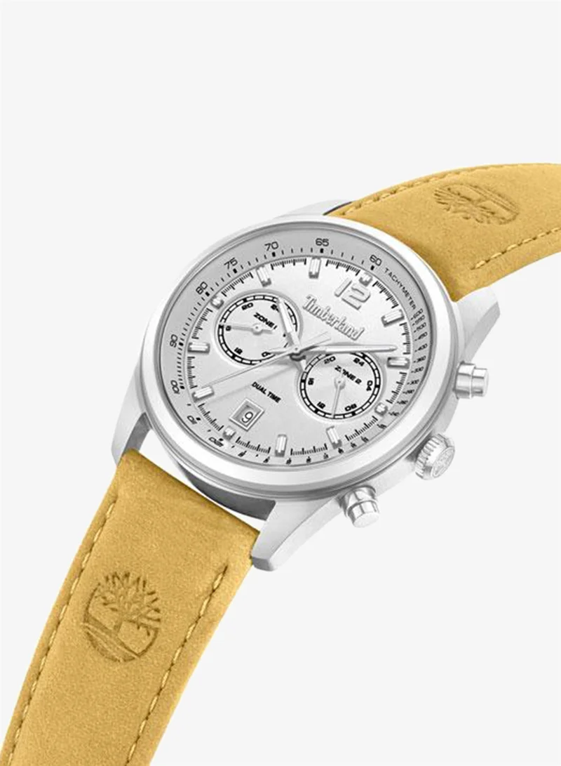 تمبرلاند Northbridge Grey Dial Leather Strap Multifunction Watch for Men, 45mm