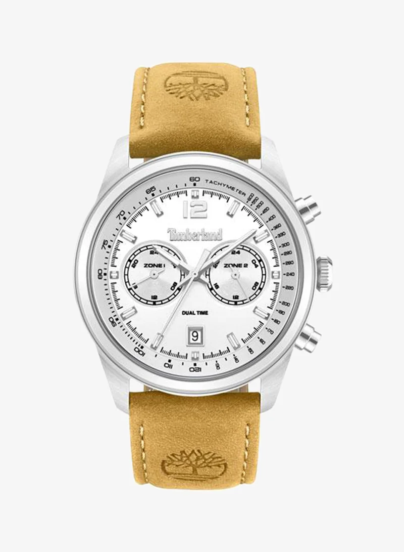 تمبرلاند Northbridge Grey Dial Leather Strap Multifunction Watch for Men, 45mm