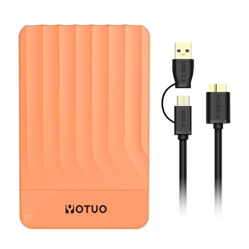 YOTUO Portable External Hard Drive Storage Expansion Mobile HDD USB 3.0 for PC, Mac, Desktop, Laptop, PS4, PS5, Xbox One X/S, Xbox 360, Xbox Series X/S, Office & Game (Orange, 750GB) - Image 1