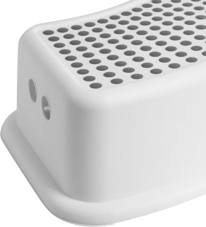 Turtees Kids Step Stool with Non-Slip Rubberized Surface - White - Image 2