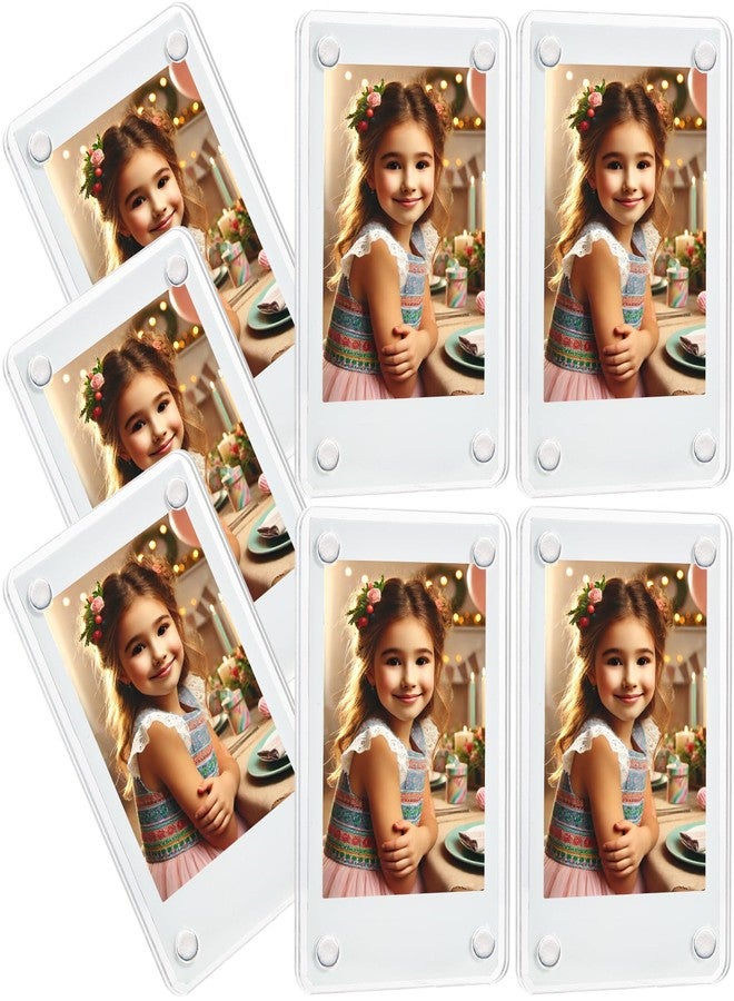 lengnoyp 7 Pack- Acrylic Fridge Magnetic Frame, Acrylic Photo Picture Frames,Double Sided Photo Refrigerator Magnet Picture Frame - Image 1