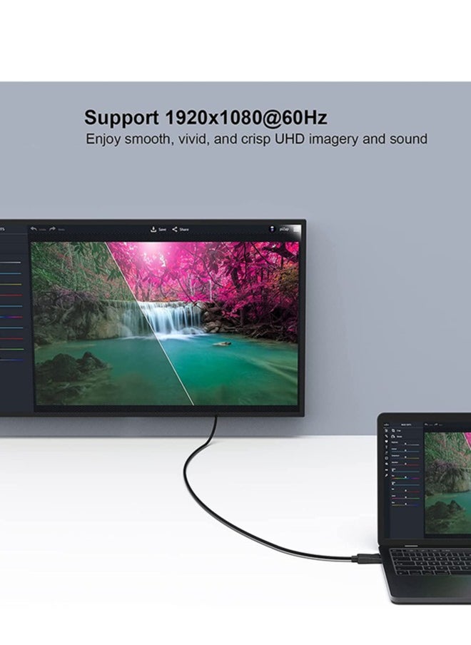Basics DisplayPort to HDMI Display Cable, Uni-Directional, 4k@30Hz, 1920x1200, 1080p, Gold-Plated Plugs, Black