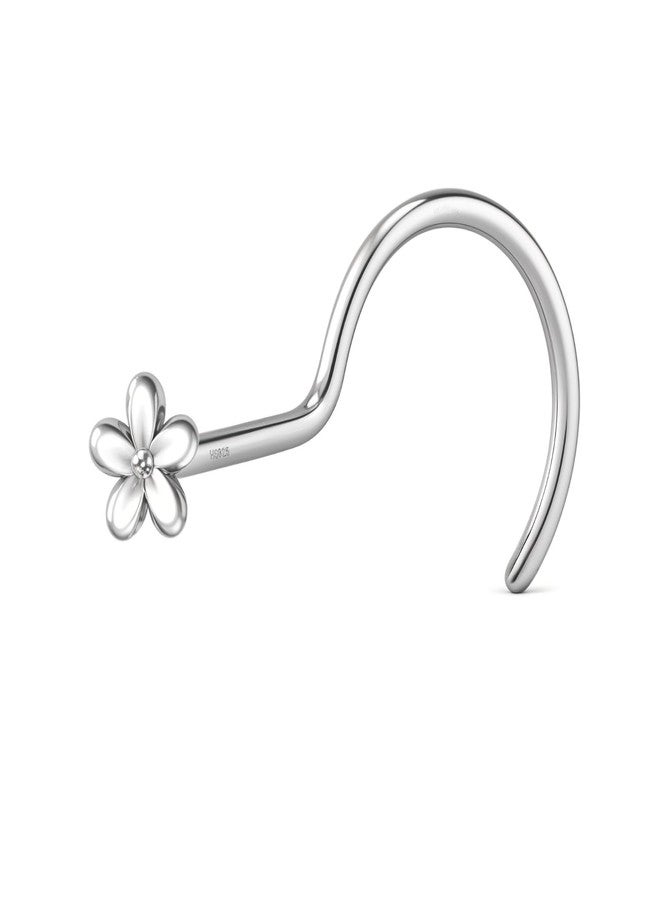 HighSpark 925 Silver Flower Nose Pin for Women | 92.5 Sterling Silver & Stunning Shine | Flower Nose Pin 2 - Image 1
