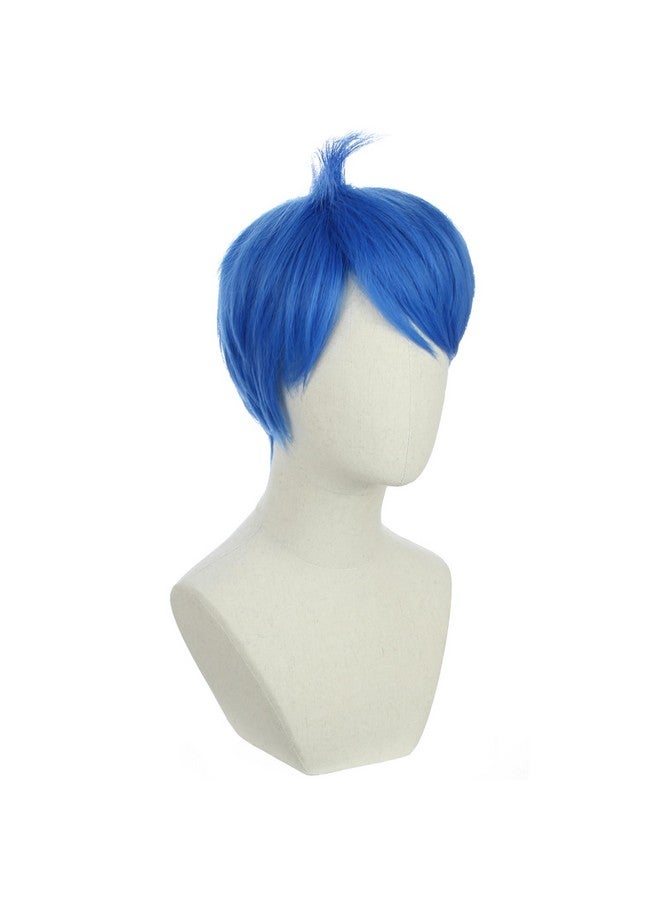 بيرون باروكة زي بوب أزرق للفتيات بشعر قصير مستقيم مع غرة للفتيات الصغيرات، باروكة شبكية صغيرة لأفلام تنكرية، باروكة تستخدم كحيوانات، تتضمن غطاء شعر مستعار