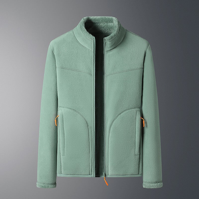 Fleece Jackets For Men And Women, Thickened Fleece Sweatshirts, Double-Sided Fleece Couple Jackets, Polar Fleece Couple Jackets, Reversible - Image 1