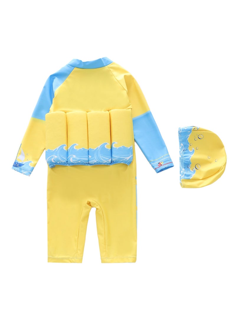 SISGL Children's Swimsuit Floatation Swimsuit Float Suit With Adjustable Buoyancy Bathing Suit Cartoon Short Sleeve Swimwear Jumpsuit Cartoon Swimsuit For Boys - Image 2