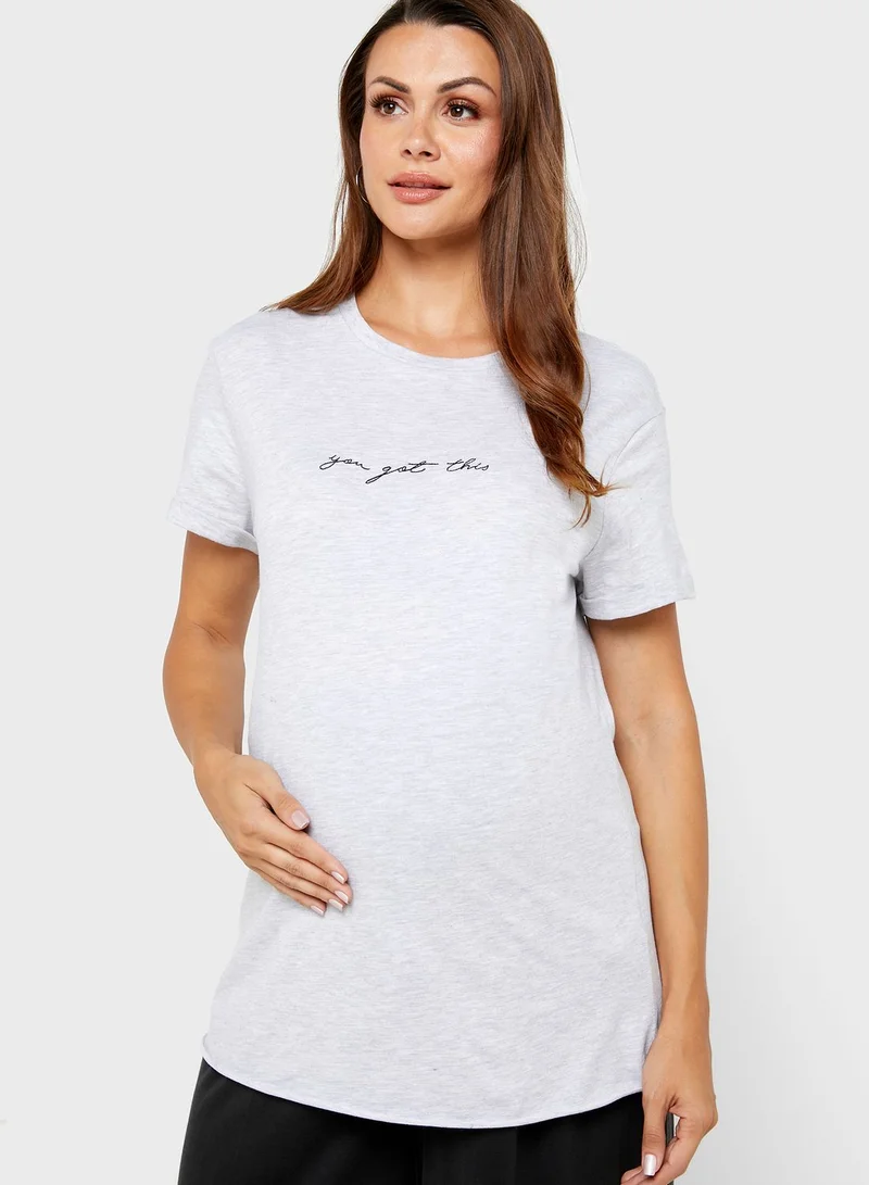 Topshop Maternity Slogan T-Shirt