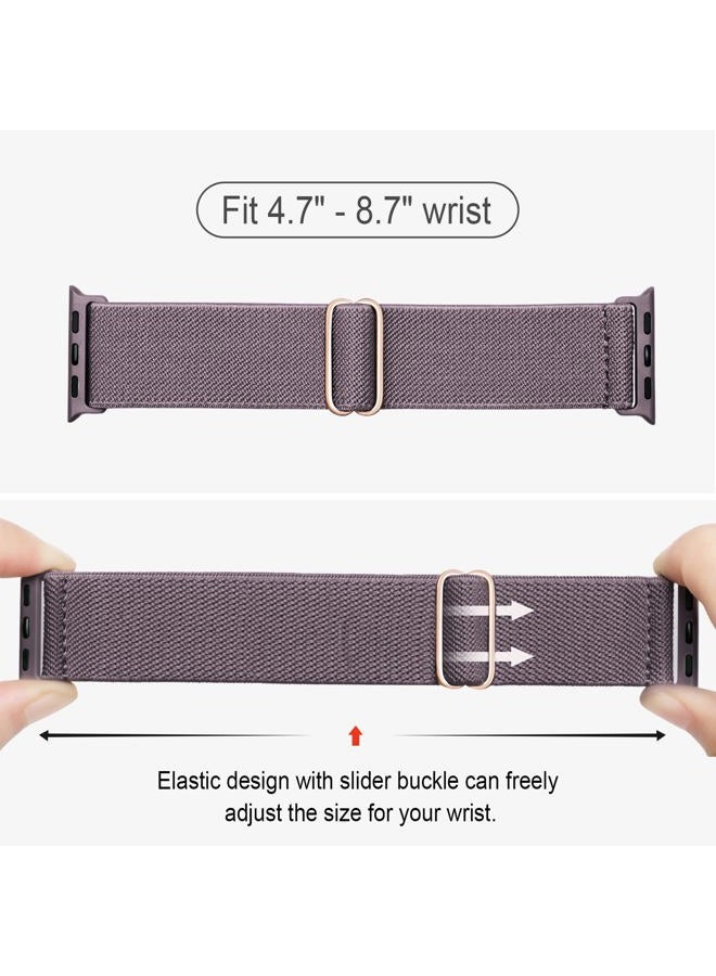 CCnutri Stretchy Nylon Solo Loop Bands Compatible with Apple Watch 38mm 40mm 41mm 42mm 44mm 45mm 46mm 49mm, Sport Elastic Wristbands Women Men Straps for iWatch Series 10/9/8/7/6/5/4/3/2/1/SE 2/Ultra/Ultra 2 - Image 2