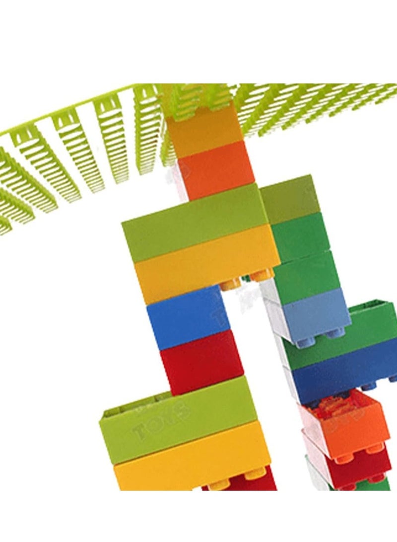 UKR Building Blocks Toy Set - Educational Construction Blocks Compatible with LEGO & Duplo | Plastic Building Blocks with Build-Up Board (51x25 cm) | Perfect for Creative Play - Image 2