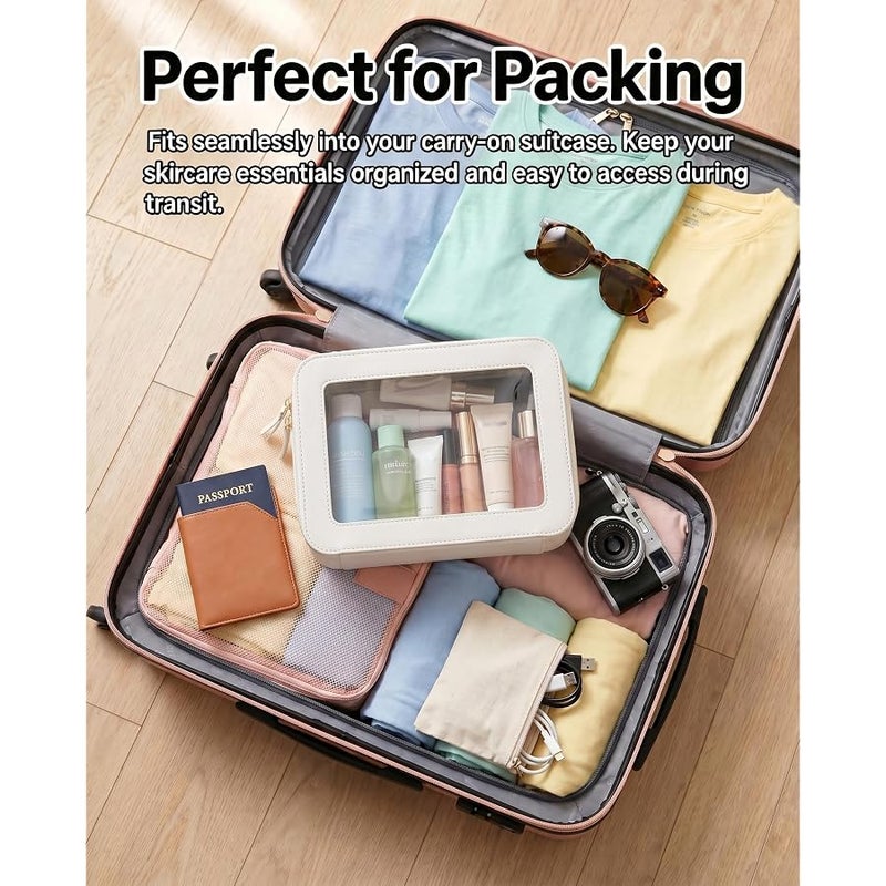 LETGO Clear Makeup Bags, TSA Approved Toiletry Bag with Zipper, Clear Makeup Organizer Fit Carry-on Travel Essentials,Clear Cosmetic Bags for Women Men - Image 5