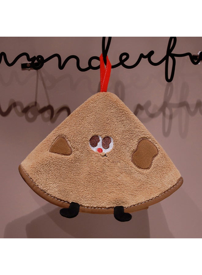 2024 Beautiful Korean-style Cute Cartoon Hand Wipe Hanging Quick-drying Wipe Children's Thickened Coral Fleece-Specifications:Coffee Towel-Color:Figure 40cm 0.05 - Image 1
