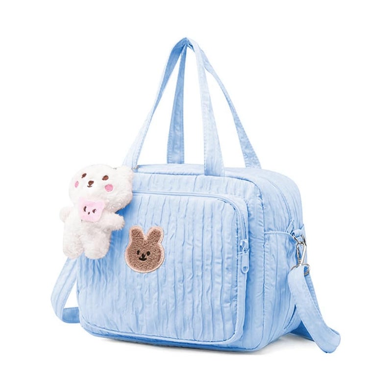 Lushandy Baby Diaper Bag Tote, Mom Bag Crossbody Diaper Bags Baby Travel Bags for Girl PaÃ±aleras Para Bebe (Blue, Small) - Image 1