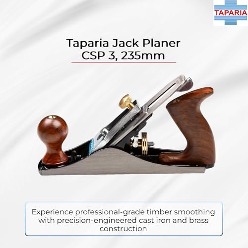 Taparia Jack Planer CSP 3 – Quality Planer(235 mm) for Precision Woodworking, Good-Grade Cast Iron Body, Wooden Handle and knob with Brass screw, 45mm width blade with high carbon steel - Image 2