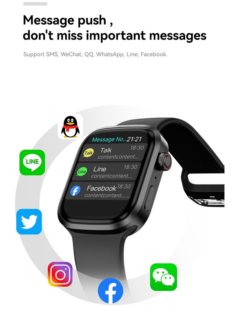 AROAQ Zero 90 Smart Watch, IP67 Waterproof NFC Bluetooth Health Monitoring Watch, 2.3" HD Display 280mah Large Capacity Battery Smart Fitness Watch with Multiple Sports Mode, (Brown) - Image 2