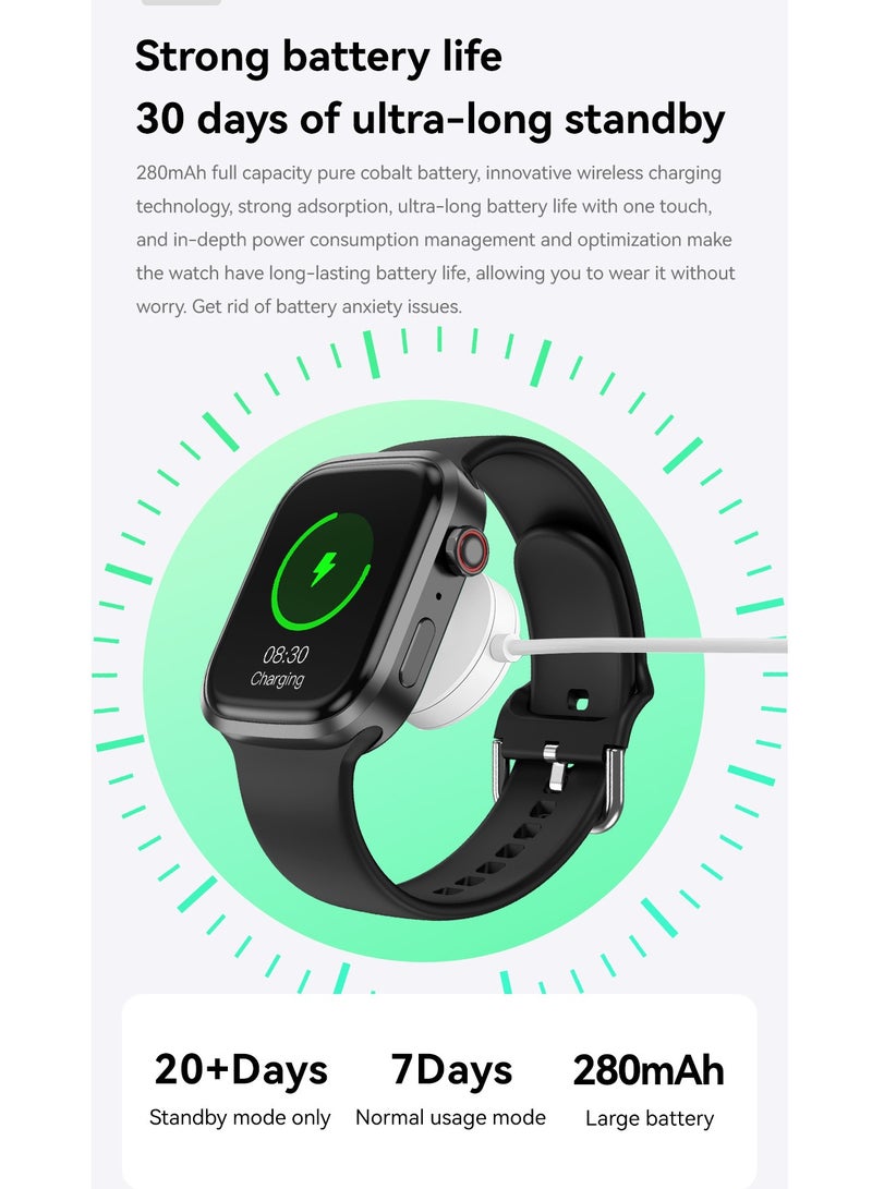 AROAQ Zero 90 Smart Watch, IP67 Waterproof NFC Bluetooth Health Monitoring Watch, 2.3" HD Display 280mah Large Capacity Battery Smart Fitness Watch with Multiple Sports Mode, (Brown) - Image 4