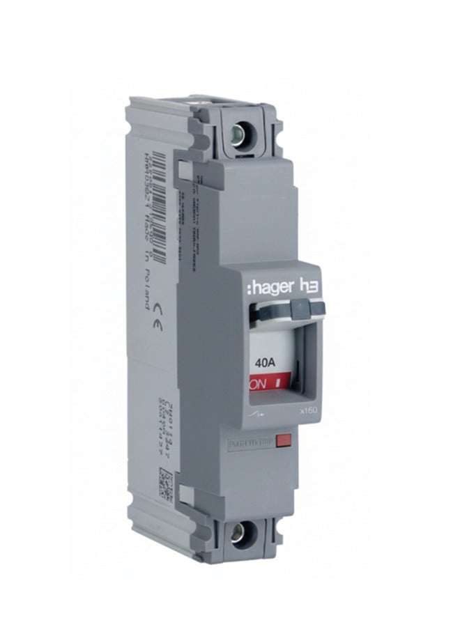 Hager Single Pole MCCB  40A Circuit Breaker HHA038Z-Made in EU