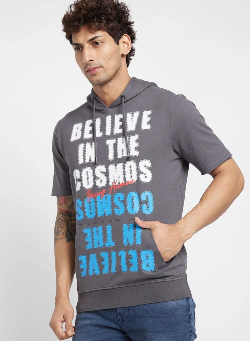 بيينغ هيومان Slogan Hoodie