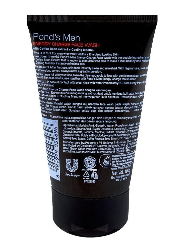 Pond's Ponds Men Energy Charge Brightening + Anti Dullness Facial Foam 100gm  - Image 2
