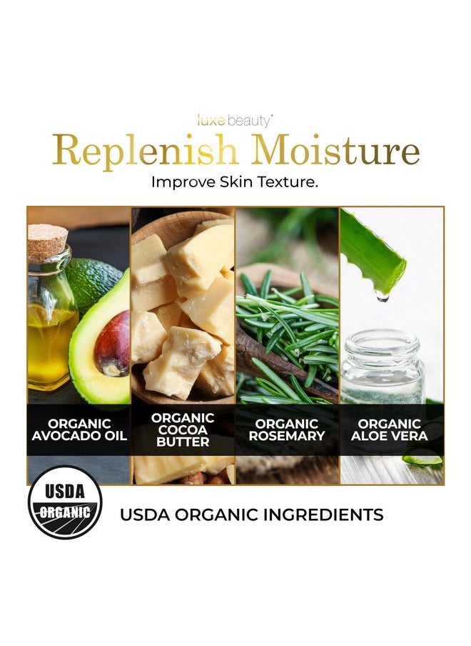 Luxebeauty - Luxe Beauty Non Greasy & Hyaluronic Acid Moisturizer for Face, Neck & Hands - Anti Aging Body Lotion & Non Toxic Body Lotion - Vanilla Body Lotion w/Silicone-Free, Organic & Plant-Based Ingredients - Image 1