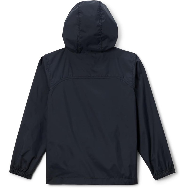 Boy's Glennaker 2 Rain Jacket for outdoor use, waterproof polyester in navy blue with sealed seams and adjustable hood - Image 2
