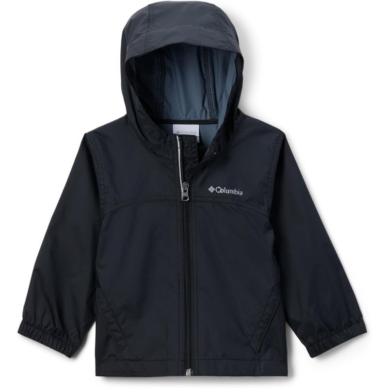 Boy's Glennaker 2 Rain Jacket for outdoor use, waterproof polyester in navy blue with sealed seams and adjustable hood - Image 5