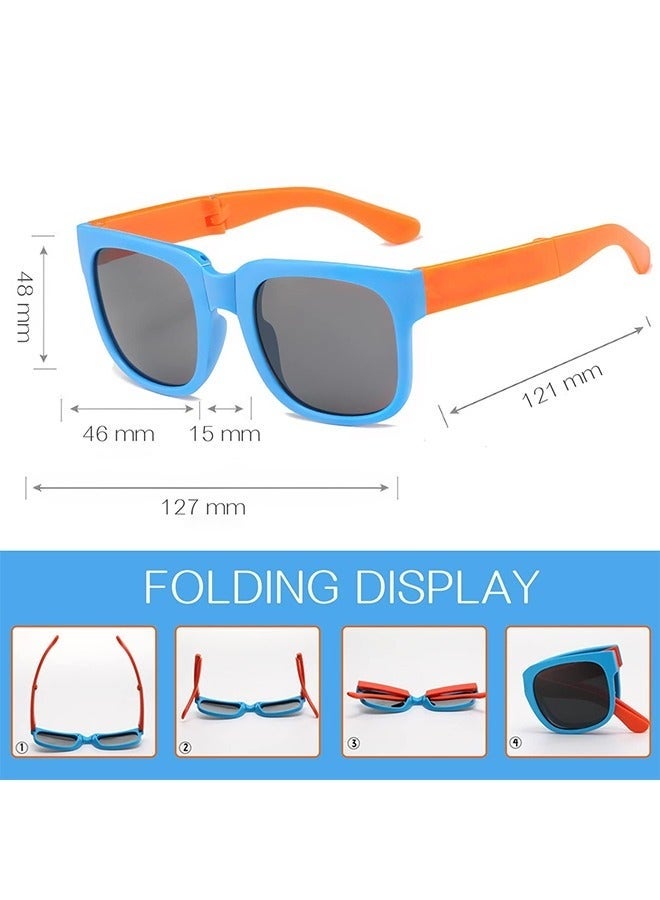 Kids Polarized Sunglasses, 4 Pack Foldable Toddler Sunglasses, Ages 2-12, Cute Party Favors for Kids Boys Girls of 3-10 Years Old Birthday Party Beach Pool Supplies - Image 3