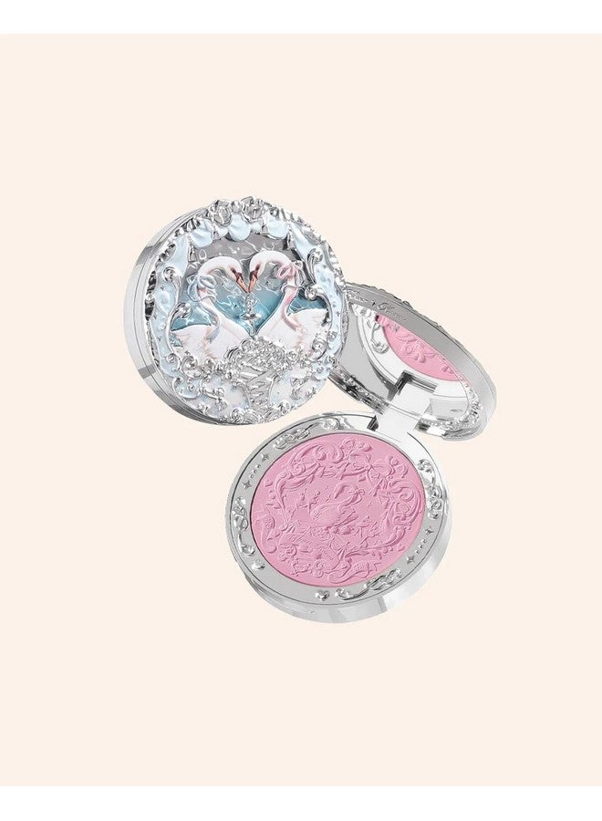 فلاور نوز أحمر خدود منقوش من فلاور نوز سوان باليه، لمسة نهائية غير لامعة، أحمر خدود قابل للبناء والدمج للخدود، ناعم ويدوم طويلاً للفتيات والنساء (03 سيلكي ريبون، 5 غرام) - Image 1