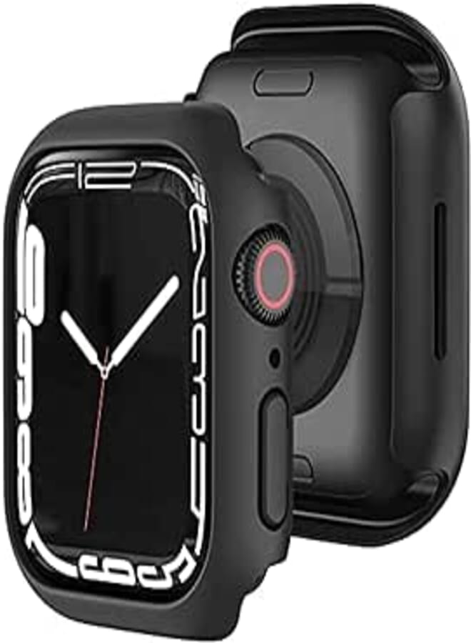 Dado Half Case Protector Compatible with Apple iWatch Series 9 | 8 | 7, Hard PC Anti Scratch Bumper case (Black, 41 mm)