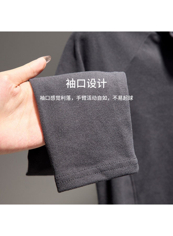 PLANDOO 2025 New Zipper Semi-High Neck Base Layer Women'S Long Sleeve Fishbone Design Sports Versatile Slim-Fit Top - Image 4