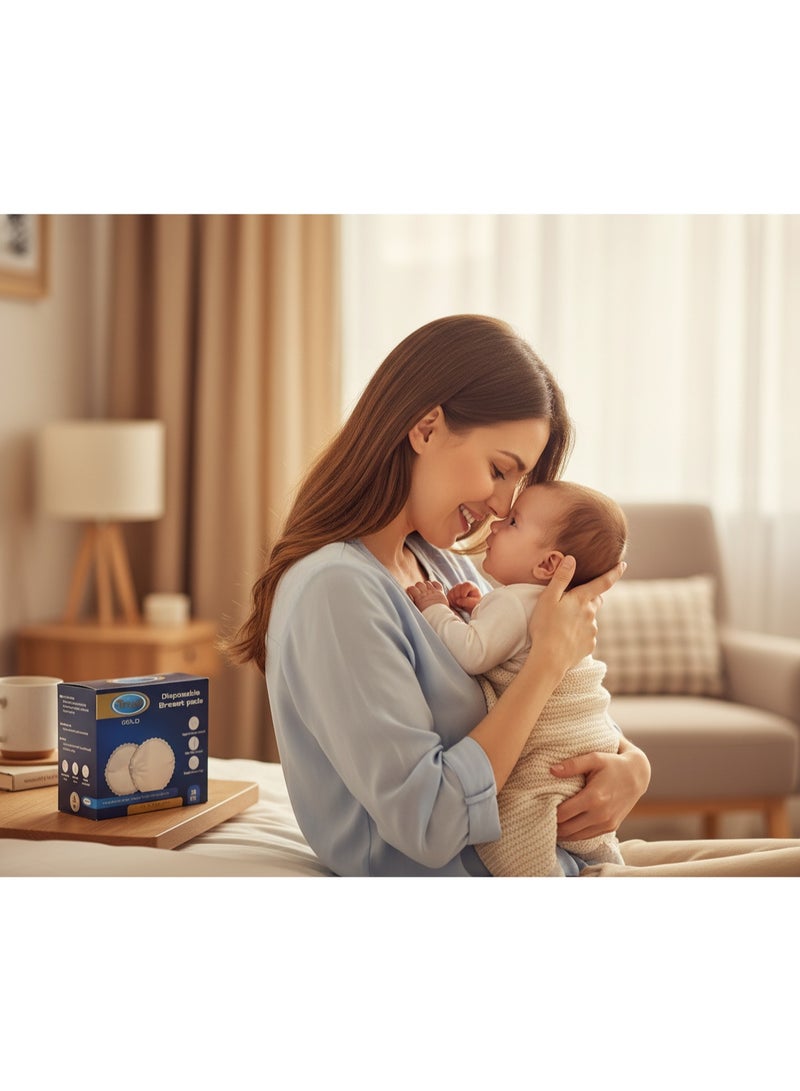 ترو فوط رضاعة من ترو جولد للاستعمال مرة واحدة | فائقة الامتصاص | رفيعة ومريحة | لاصق مزدوج التثبيت | 30 قطعة | مغلفة بشكل فردي - Image 3