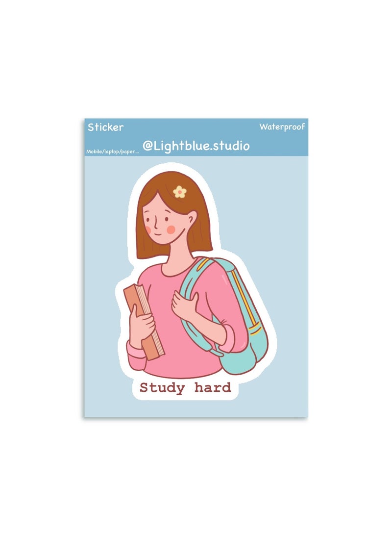 Boomah Accessories 1-Piece Creative Study Motivational Waterproof Vinyl Stickers, for Laptop , Mobile , Mug , Skateboard , Guitar for kids, adult , girls, nursery 8x6cm - Image 2