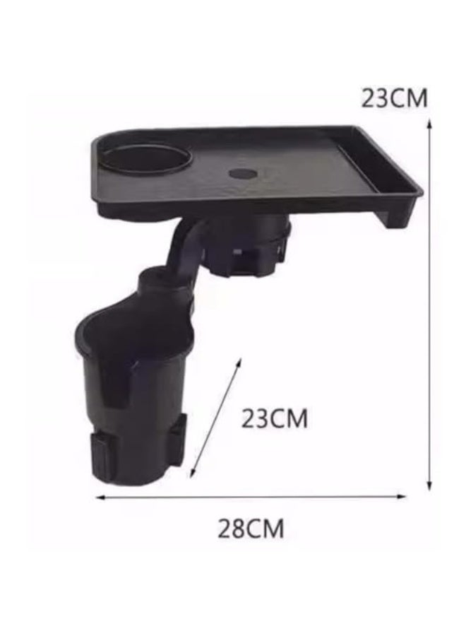 Car Cup Holder Expander Tray – Multifunctional Car Table with 360° Rotation, Adjustable Base & Detachable Tray – Cup Holder Car Organizer for Snacks, Drinks, Phone – Travel Road Trip Accessory. - Image 2