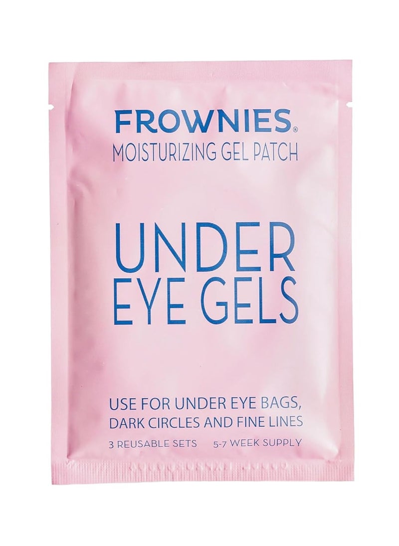 Frownies Frownies Under Eye Gel Patches for Puffy Eyes - Dark Circles with Cactus Collagen - Reusable, 3 Pack  - Image 1