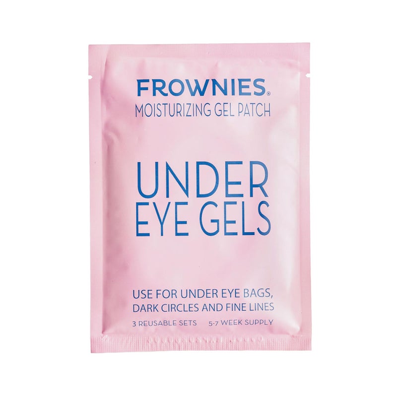 Frownies Under Eye Gel Patches for Puffy Eyes - Dark Circles with Cactus Collagen - Reusable, 3 Pack - Image 1