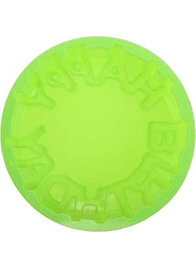 Green 8 Inch Silicone Cake Mold Non Stick Baking Pan For Muffins Pudding Birthday Party - Image 1
