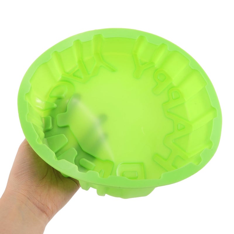 Green 8 Inch Silicone Cake Mold Non Stick Baking Pan For Muffins Pudding Birthday Party - Image 5