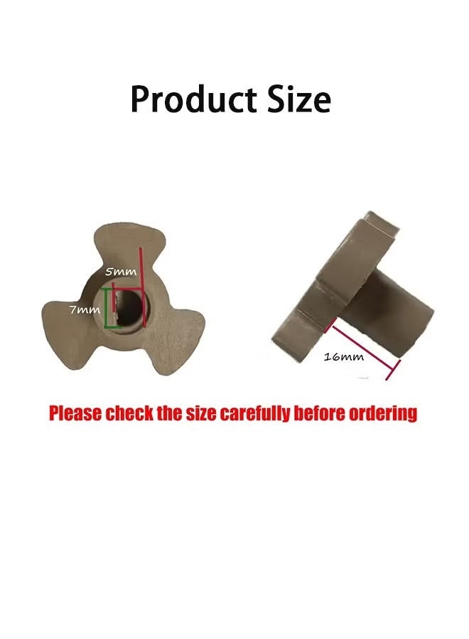 2 قطعة من وصلة محرك القرص الدوار للميكروويف، دليل أسطوانة القرص الدوار للميكروويف، دعامة محرك صينية زجاجية بديلة، طول العمود - 0.59 بوصة - Image 2